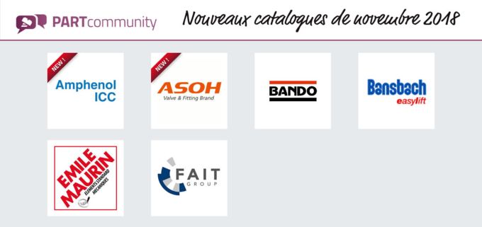 PARTcommunity : nouveaux catalogues de novembre 2018