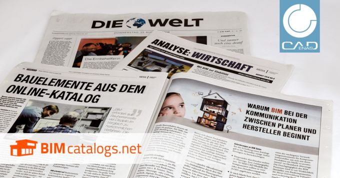DIE WELT veröffentlicht Bericht über BIMcatalogs.net powered by CADENAS