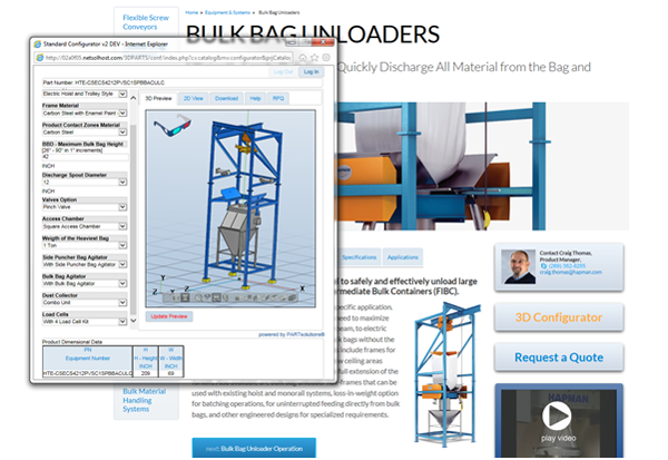 Hapman online product configurator powered by CADENAS