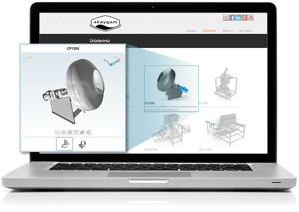 3D HTML graphics from the Website of AkayGAM Machinery