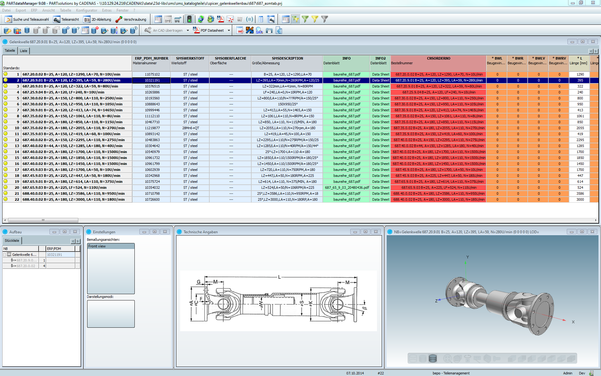 Gelenkwelle von SMS in PARTsolutions