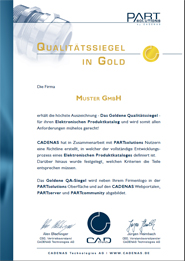 CADENAS quality seals for product catalogs